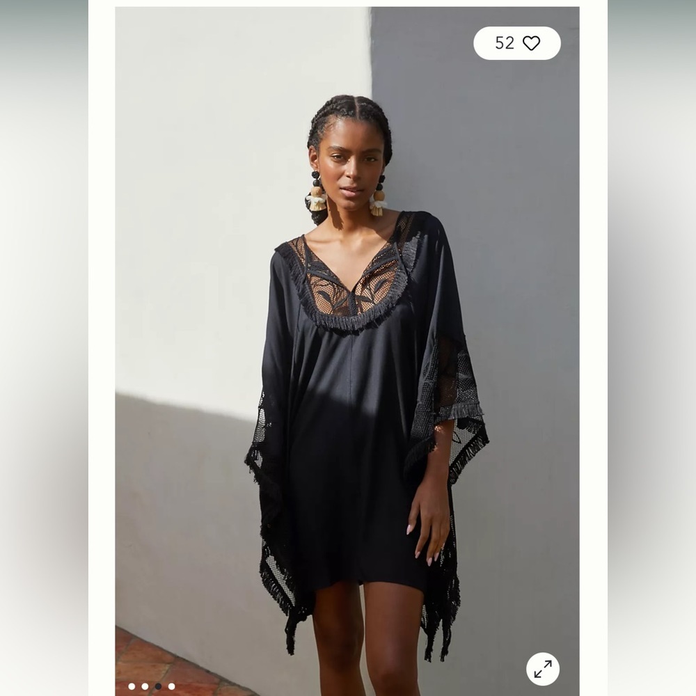 🥳SUPER RARE🥳Anthropologie NWT Embroidered Cover-Up Dress Size M/L petite. - Picture 2 of 14